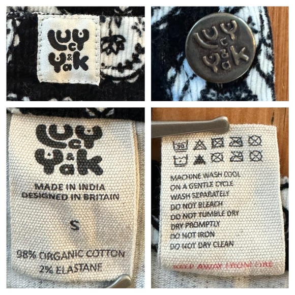 Lucy & Yak Mini Pini Corduroy Heart Print Dress - Picture 8 of 12